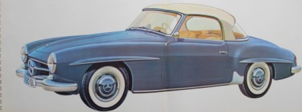 Mercedes-Benz 190 SL Roadster Coupe Modelprogram 1960 Carbrochure (0886)